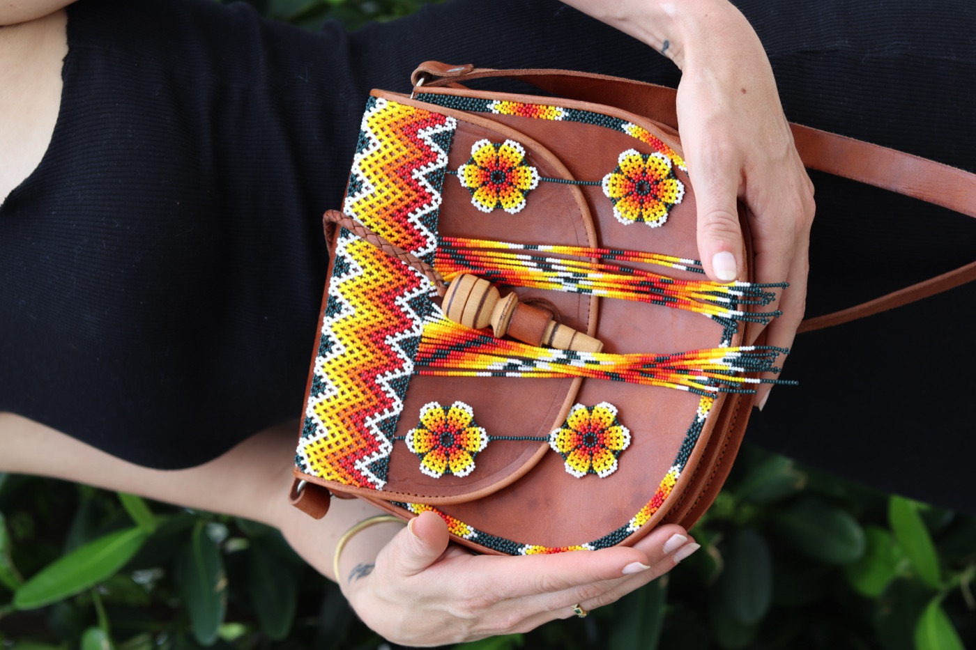 Beaded Saddle Bag