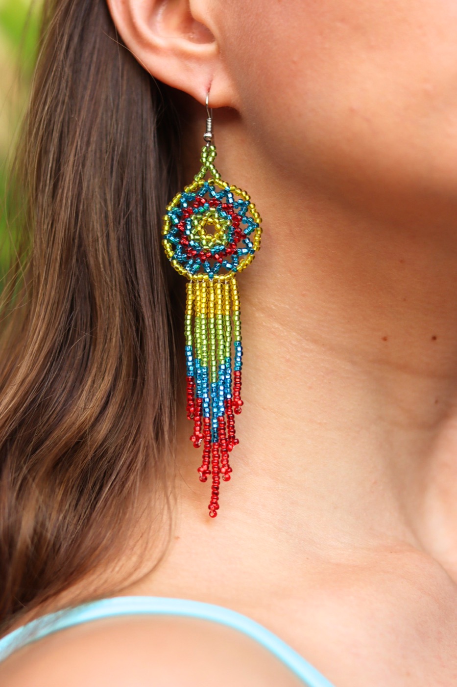 Rainbow Dreamcatcher Earrings