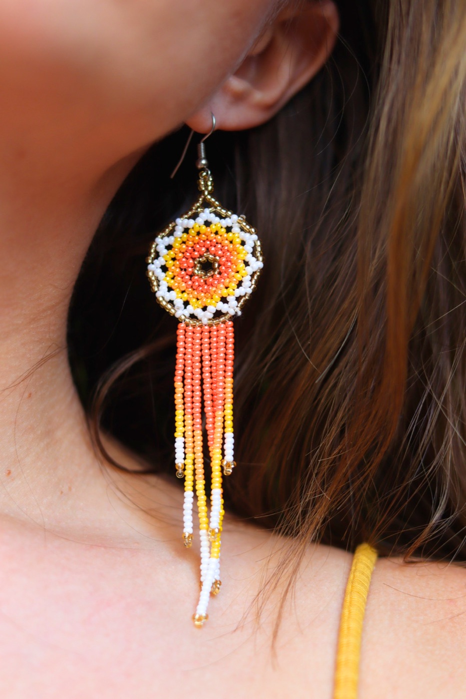 Sunburst Fringe Earrings